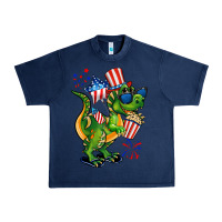 Navy 4th of July T-Rex Urban Heavy Tee - CowGirlArtShop