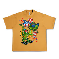 Peanut Butter 4th of July T-Rex Urban Heavy Tee - CowGirlArtShop