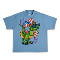 Pebble Blue 4th of July T-Rex Urban Heavy Tee - CowGirlArtShop