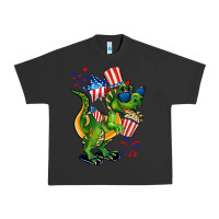 Pigment Black 4th of July T-Rex Urban Heavy Tee - CowGirlArtShop