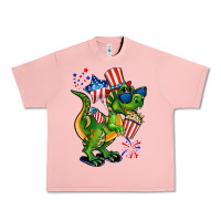Salmon 4th of July T-Rex Urban Heavy Tee - CowGirlArtShop