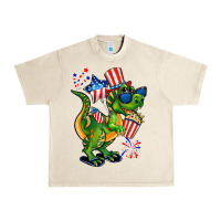 4th Of July T-rex Urban Heavy Tee | Teevron