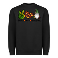 Black peace love gnomes christmas Heavyweight Sweatshirt - RanaPortraitStore