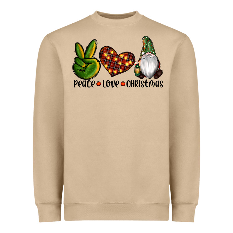 Peace Love Gnomes Christmas Heavyweight Sweatshirt by RanaPortraitStore | Teevron