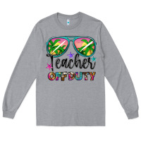 Heather Grey teacher off duty Long Sleeve Tee - Artiststas
