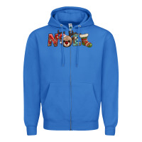True Royal noel with sock and reindeer Zipper Hoodie - AdoDesignShop