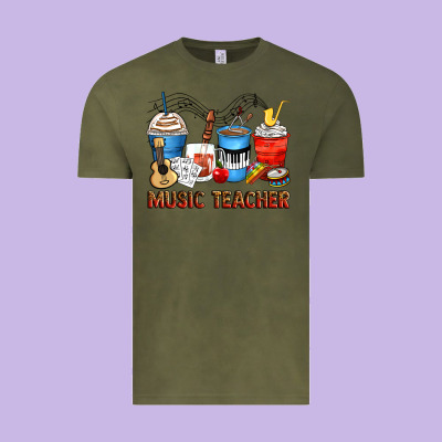 Music Teacher Coffee Cups Vintage Tee Designed By Zillion Design Studio