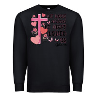 Black we love because he first loved us Premium Sweatshirt - MaliasSmallBusiness