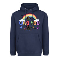 Navy be who you are Heavyweight Hoodie - MaliasSmallBusiness