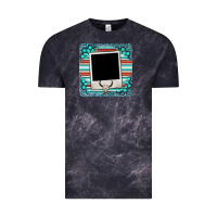 Cloud Black gemstone turquoise serape custom photo frame coaster Vintage Tee - BarkalooDesign