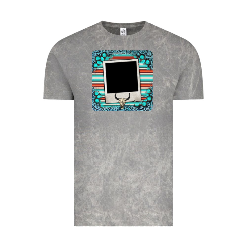 Gemstone Turquoise Serape Custom Photo Frame Coaster Vintage Tee by BarkalooDesign | Teevron