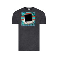 Vintage Black gemstone turquoise serape custom photo frame coaster Vintage Tee - BarkalooDesign