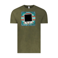 Vintage Olive gemstone turquoise serape custom photo frame coaster Vintage Tee - BarkalooDesign