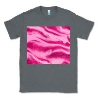 Charcoal Heather pink glitter Classic Tee - JahusDesignShop