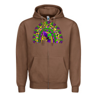 Chestnut mardi gras rainbow Zipper Hoodie - AdoDesignShop