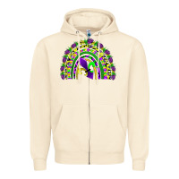 Sandshell mardi gras rainbow Zipper Hoodie - AdoDesignShop