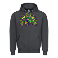 Smoke mardi gras rainbow Zipper Hoodie - AdoDesignShop