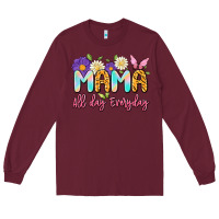 Burgundy mama all day everyday Long Sleeve Tee - Artiststas