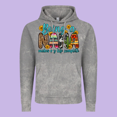 Being A Nana Makes My Life Complete Vintage Hoodie Designed By Zillion Design Studio