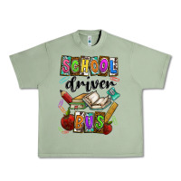 Oil Green School driver bus Urban Heavy Tee - CowhideDigitalArt