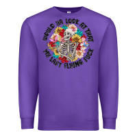 Purple would ya look at that my last flying fuck Premium Sweatshirt - MaliasSmallBusiness