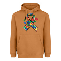 Meerkat autism puzzle ribbon Heavyweight Hoodie - MaliasSmallBusiness