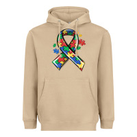 Mushroom autism puzzle ribbon Heavyweight Hoodie - MaliasSmallBusiness