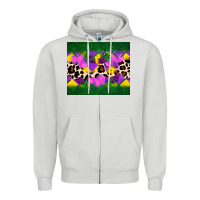 Dove Grey mardi gras Leopard and heart Zipper Hoodie - AdoDesignShop