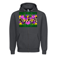Smoke mardi gras Leopard and heart Zipper Hoodie - AdoDesignShop