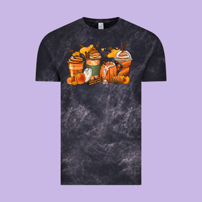 Pumpkin Spice Latte Coffee Cups Vintage Tee Designed By Zillion Design Studio