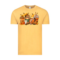 Vintage Mustard pumpkin spice latte coffee cups Vintage Tee - Zillion Design Studio