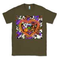 Army Green halloween heart Classic Tee - AdoDesignShop