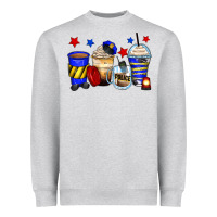 Heather Grey police coffee cups Heavyweight Sweatshirt - Zillion Design Studio