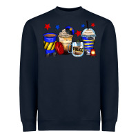 Navy police coffee cups Heavyweight Sweatshirt - Zillion Design Studio