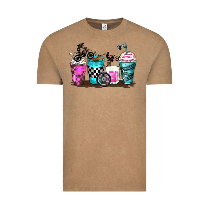 Motocross Coffee Cups Vintage Tee by Zillion Design Studio | Teevron