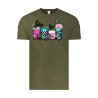 Vintage Olive motocross coffee cups Vintage Tee - Zillion Design Studio