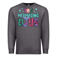 Charcoal Heather 100 mermazing days Premium Sweatshirt - MaliasSmallBusiness