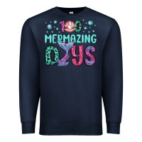Navy 100 mermazing days Premium Sweatshirt - MaliasSmallBusiness