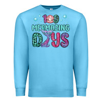 Ocean Blue 100 mermazing days Premium Sweatshirt - MaliasSmallBusiness