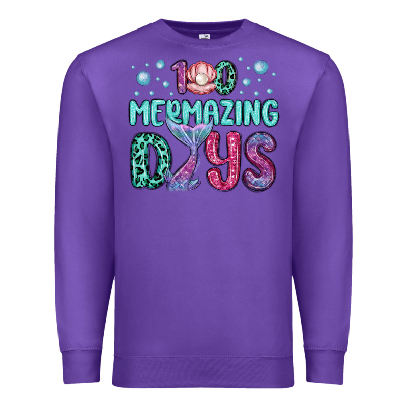 100 Mermazing Days Premium Sweatshirt by MaliasSmallBusiness | Teevron