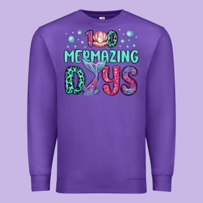 100 Mermazing Days Premium Sweatshirt Designed By Maliassmallbusiness