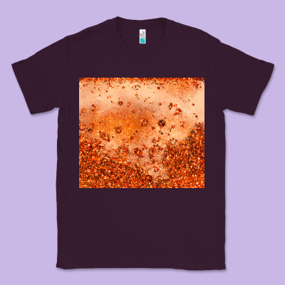 Orange Glitter Tumbler Classic Tee Designed By Jahusdesignshop