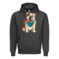 Charcoal Heather english bulldog Zipper Hoodie - Artiststas