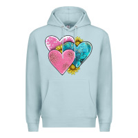 Blue Mist hearts Premium Hoodie - AdoDesignShop