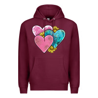 Burgundy hearts Premium Hoodie - AdoDesignShop