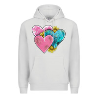 Dove Grey hearts Premium Hoodie - AdoDesignShop