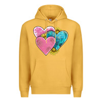 Mustard hearts Premium Hoodie - AdoDesignShop