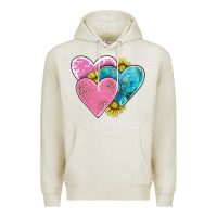 Oatmeal Heather hearts Premium Hoodie - AdoDesignShop
