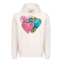 Pale Pink hearts Premium Hoodie - AdoDesignShop