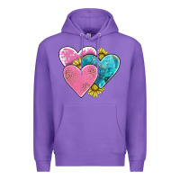 Purple hearts Premium Hoodie - AdoDesignShop